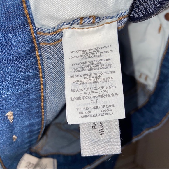 Madewell Blue Distressed 9” High Rise Skinny Jean - Picture 9 of 11